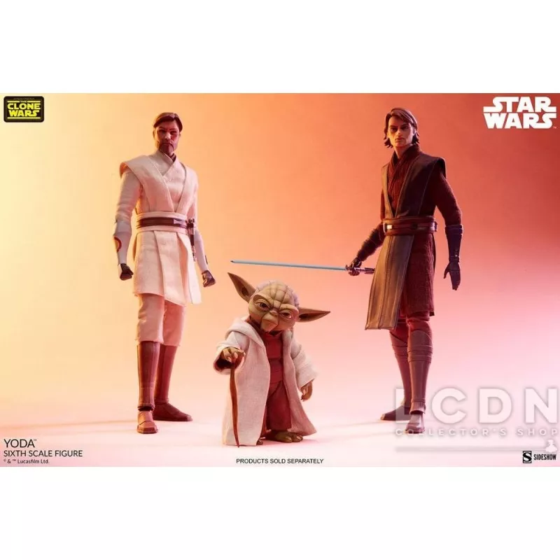 Star Wars The Clone Wars Collectible Action Figurine 1/6 Yoda 14cm