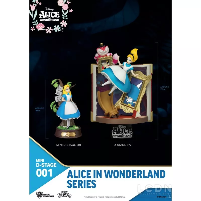 Alice au pays des merveilles statuette PVC Mini Diorama Stage Alice 10 cm