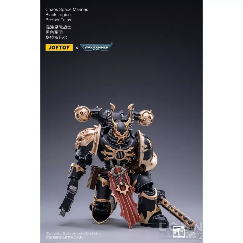 Warhammer 40k Action Figurine 1/18 Black Legion Brother Talas
