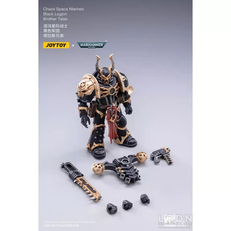 Warhammer 40k Action Figurine 1/18 Black Legion Brother Talas Chaos Space Marines Joytoy 12cm