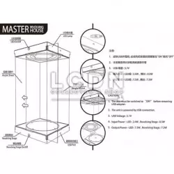 Master Revolving House Black Display Case by Legend Studio