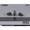 Set of 6 MK2 Hand Grenade Accessories 1/6 ZY TOYS ZY2024