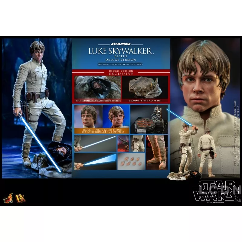 Hot Toys DX25 Star Wars V Collectible Action Figurine 1/6 Luke Skywalker (Bespin) Deluxe Version 28cm (Neuf)