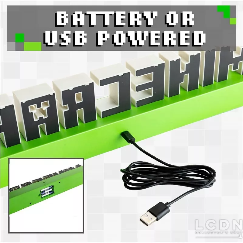 Minecraft Lampe Logo 41cm