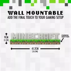 Minecraft Lampe Logo 41cm