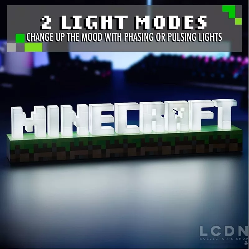 Minecraft Lampe Logo 41cm