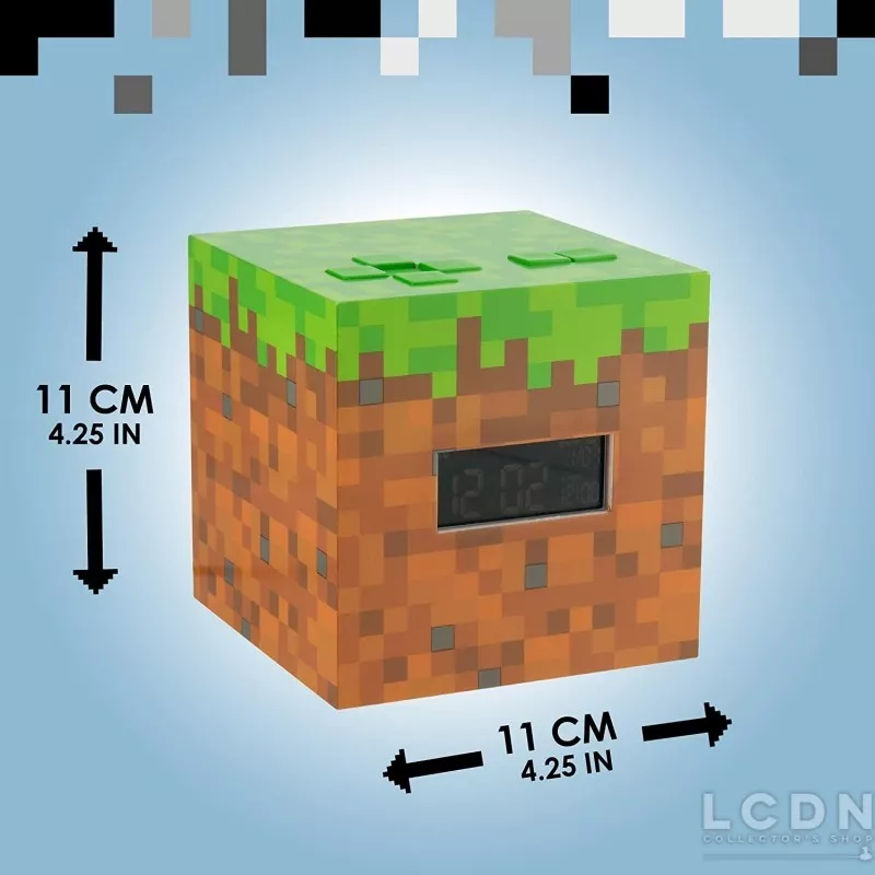 Minecraft Réveil Bloc de Terre 15cm