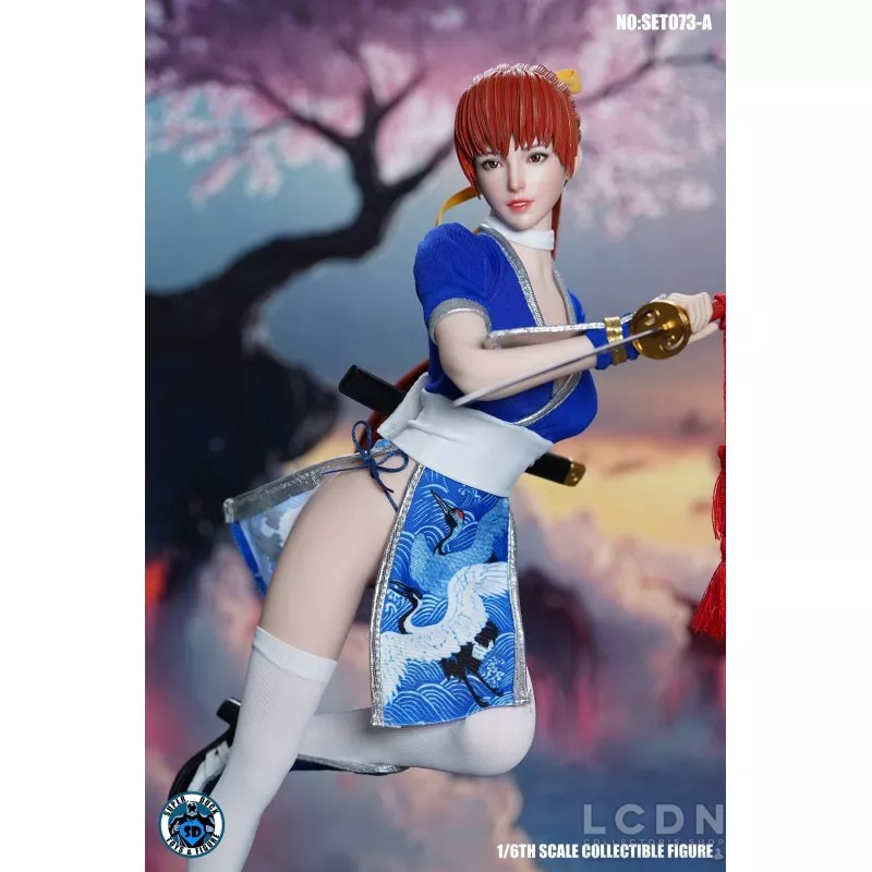 Clothing set &amp; Headsculpt 1/6 Sexy Ninja Blue SUPER DUCK SET073-A