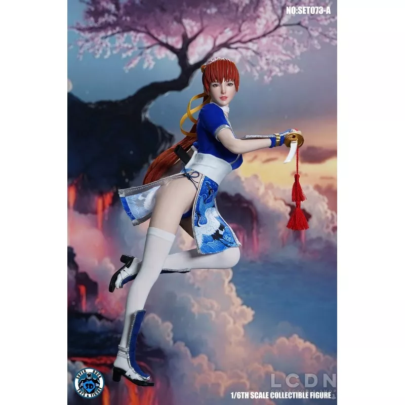 Clothing set &amp; Headsculpt 1/6 Sexy Ninja Blue SUPER DUCK SET073-A