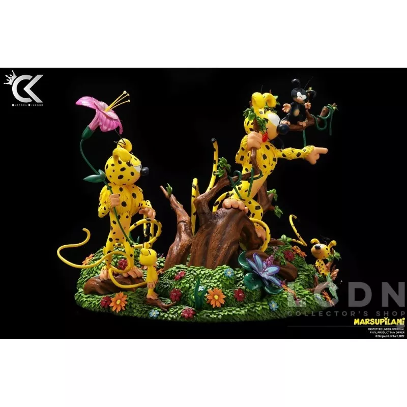 Marsupilami Statue 1/6 Famille Marsupilami (Bibi, Bibu, Bobo) 28cm (Modèle d&#039;exposition)