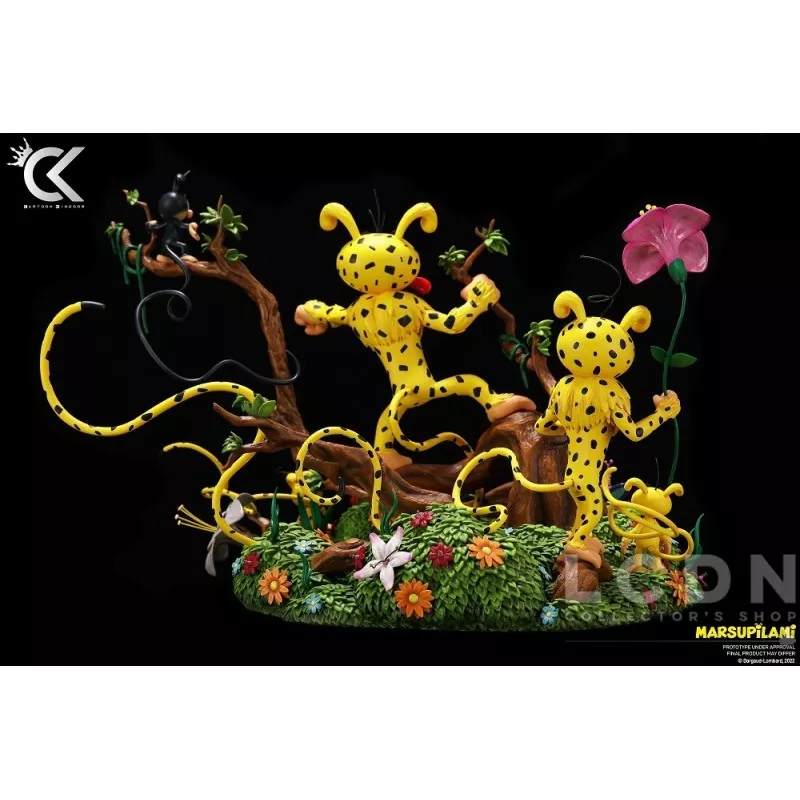 Marsupilami Statue 1/6 Famille Marsupilami (Bibi, Bibu, Bobo) 28cm (Modèle d&#039;exposition)