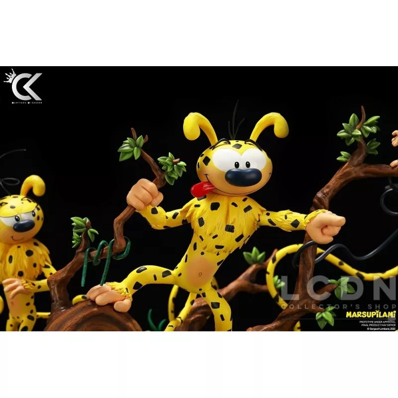 Marsupilami Statue 1/6 Famille Marsupilami (Bibi, Bibu, Bobo) 28cm (Modèle d&#039;exposition)