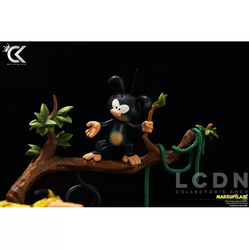 Marsupilami Statue 1/6 Famille Marsupilami (Bibi, Bibu, Bobo) 28cm (Modèle d&#039;exposition)