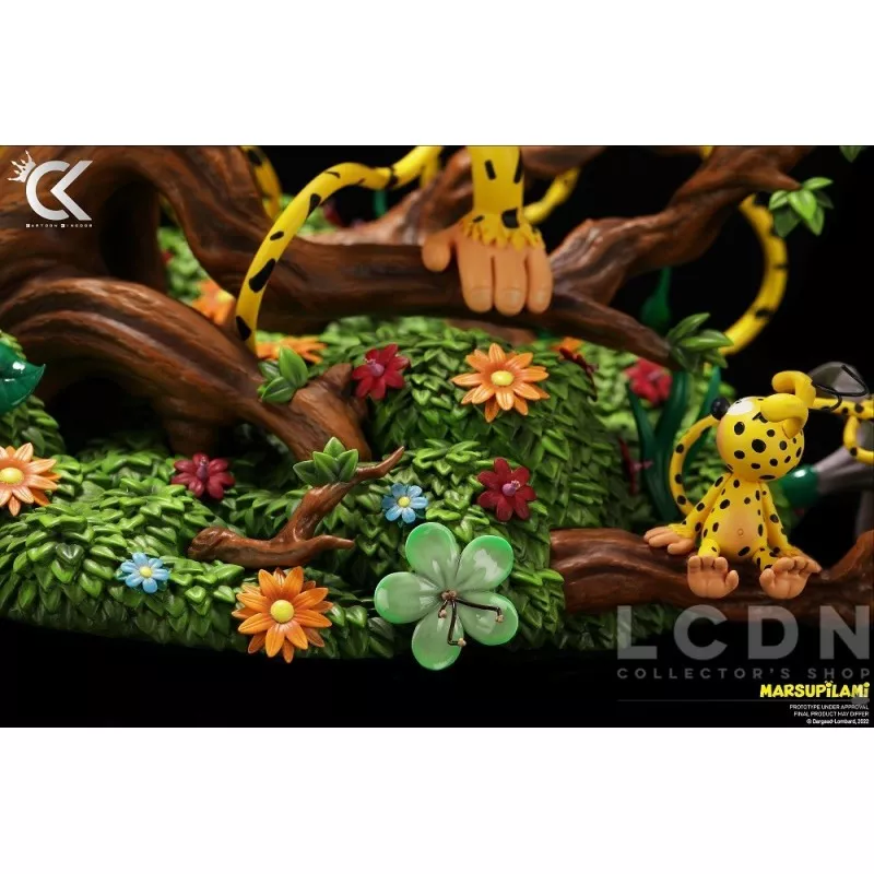 Marsupilami Statue 1/6 Famille Marsupilami (Bibi, Bibu, Bobo) 28cm (Modèle d&#039;exposition)