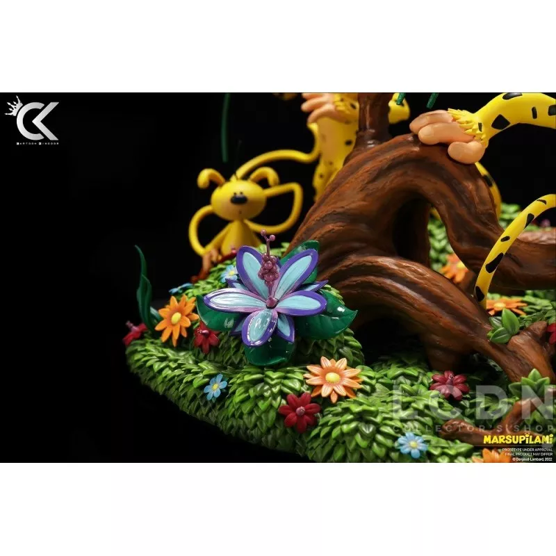 Marsupilami Statue 1/6 Famille Marsupilami (Bibi, Bibu, Bobo) 28cm (Modèle d&#039;exposition)