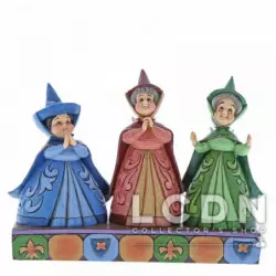 Disney Traditions Jim Shore La Belle au Bois Dormant ( Sleeping Beauty ) Royal Guests Les trois Fées Statue résine