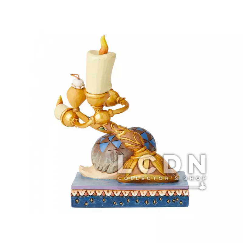 Disney Traditions Jim Shore La Belle et La Bête Romance by Candlelight Lumière &amp; Plumette Statue résine 15cm