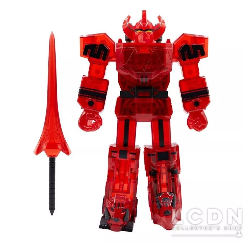 Power Rangers Action Figurine Super Cyborg Megazord Transparent Rouge 28cm