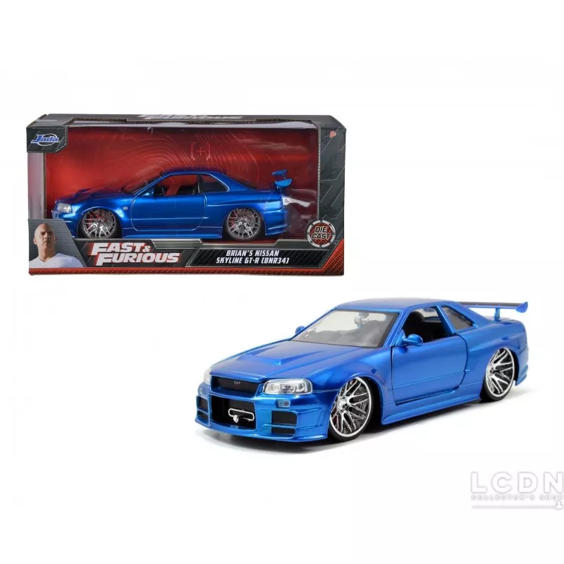 Fast and Furious 4 IV 2002 Nissan Skyline GT-R Bleu Jada Toys 97173 1/24