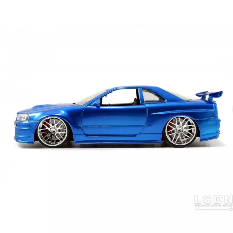 Fast and Furious 4 IV 2002 Nissan Skyline GT-R Bleu Jada Toys 97173 1/24