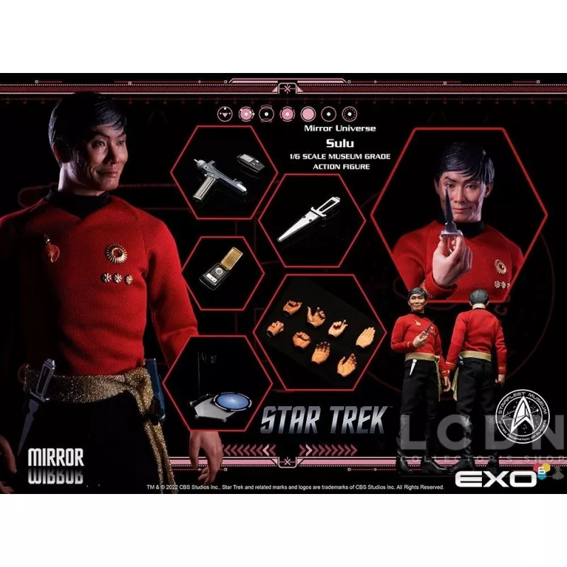 Star Trek The Original Series Collectible Action Figurine 1/6 Mirror Universe Sulu 28cm