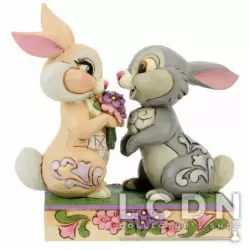 Disney Traditions Jim Shore Bambi Bunny Bouquet Thumper and Blossom Resin Statue 13cm