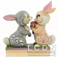 Disney Traditions Jim Shore Bambi Bunny Bouquet Thumper and Blossom Resin Statue 13cm