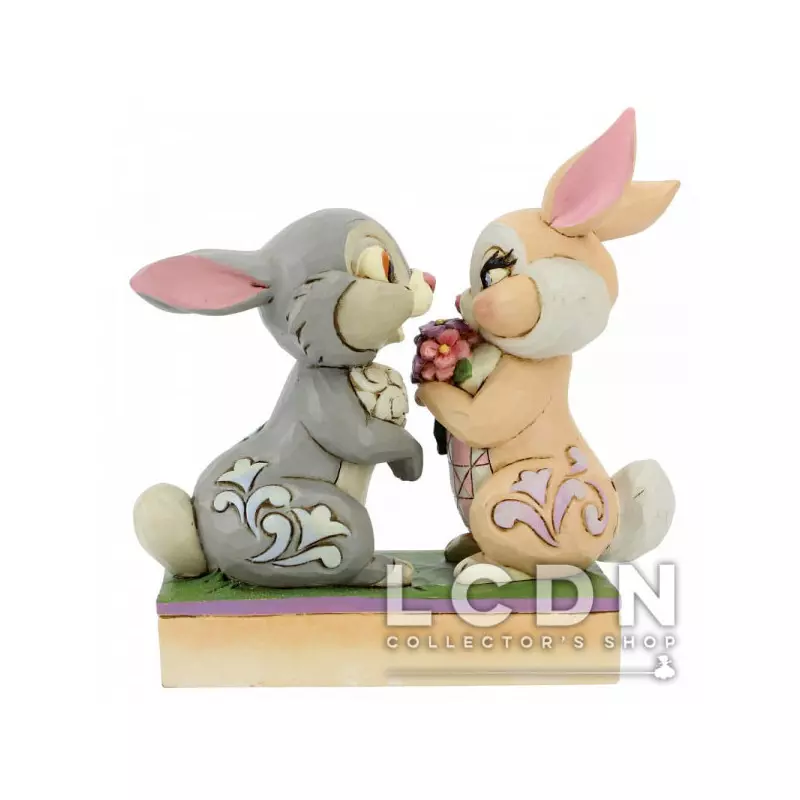 Disney Traditions Jim Shore Bambi Bunny Bouquet Thumper and Blossom Resin Statue 13cm