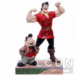 Disney Traditions Jim Shore La Belle et la Bête ( Beauty and the Beast ) Muscle-Bound Menace Gaston et Lefou Statue résine 22cm