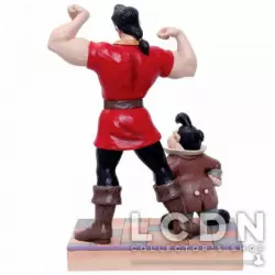 Disney Traditions Jim Shore La Belle et la Bête ( Beauty and the Beast ) Muscle-Bound Menace Gaston et Lefou Statue résine 22cm