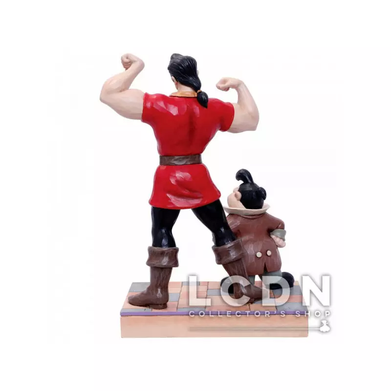 Disney Traditions Jim Shore La Belle et la Bête ( Beauty and the Beast ) Muscle-Bound Menace Gaston et Lefou Statue résine 22cm