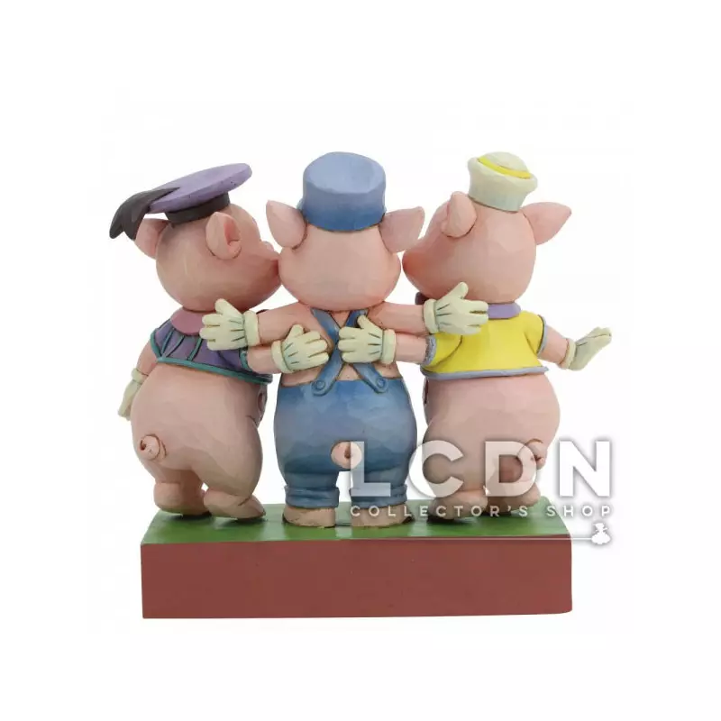 Disney Traditions Jim Shore Squealing Siblings Silly Symphony Les trois petits  cochons ( Three Little Pigs ) Statue