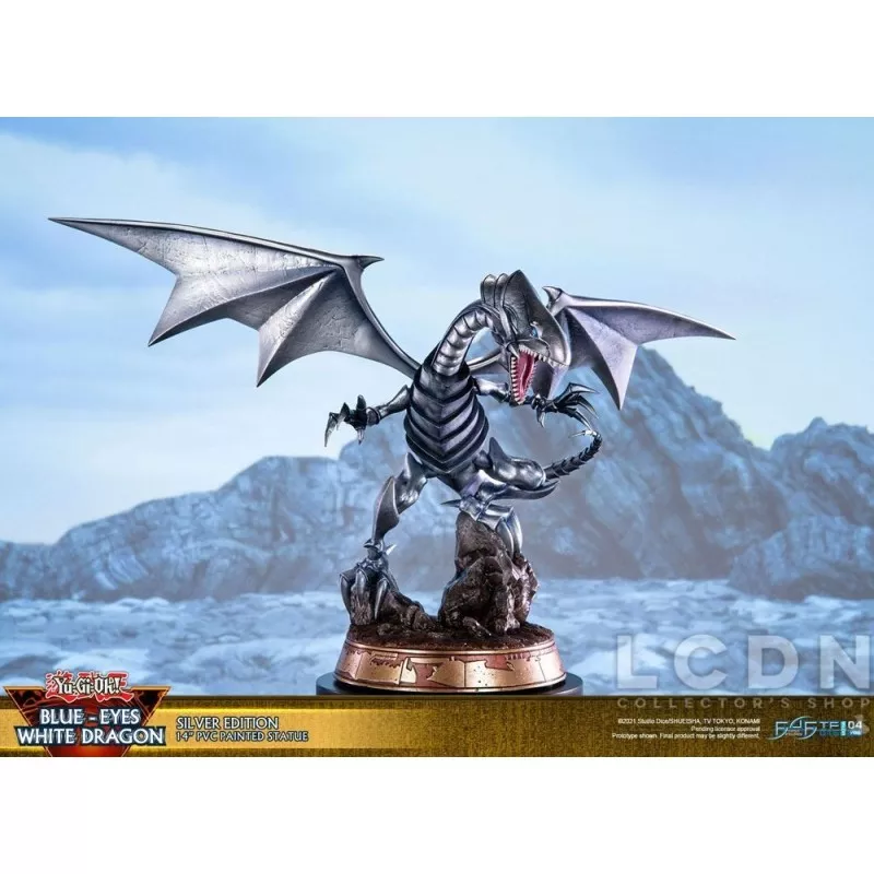 Yu-Gi-Oh! PVC Statue Blue-Eyes White Dragon Silver Edition 35 cm