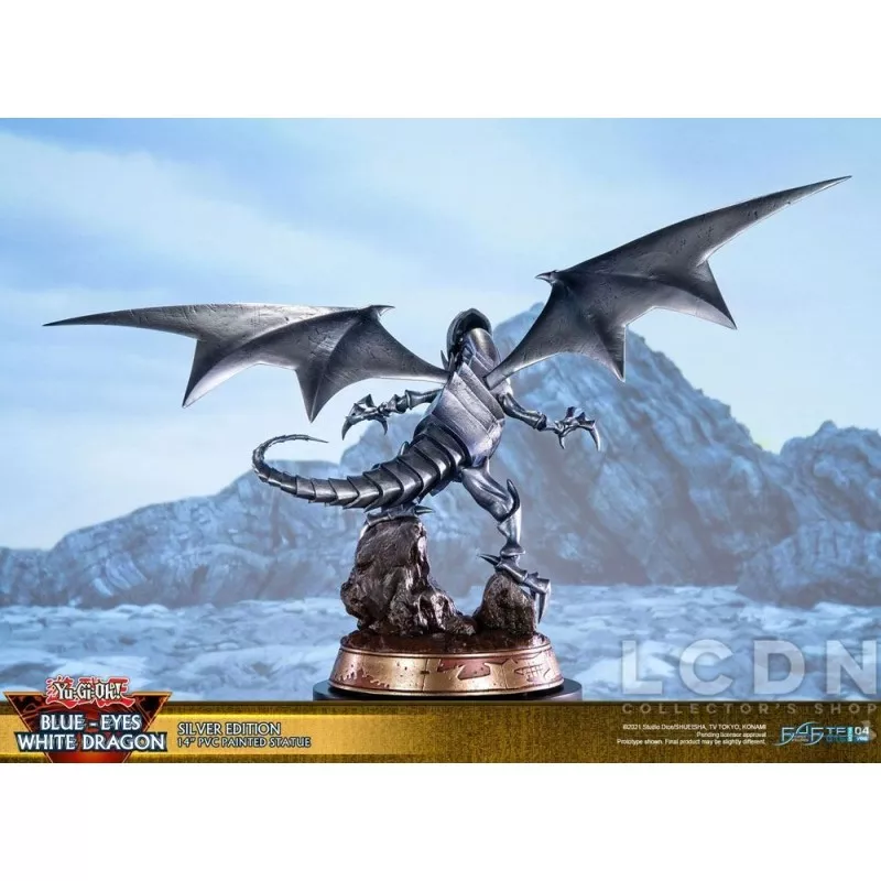Yu-Gi-Oh! PVC Statue Blue-Eyes White Dragon Silver Edition 35 cm