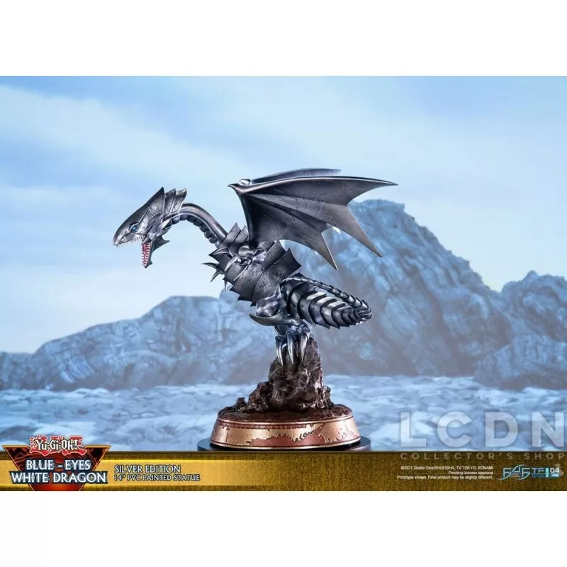 Yu-Gi-Oh! PVC Statue Blue-Eyes White Dragon Silver Edition 35 cm