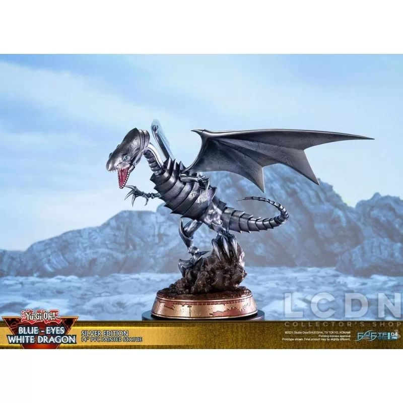Yu-Gi-Oh! PVC Statue Blue-Eyes White Dragon Silver Edition 35 cm