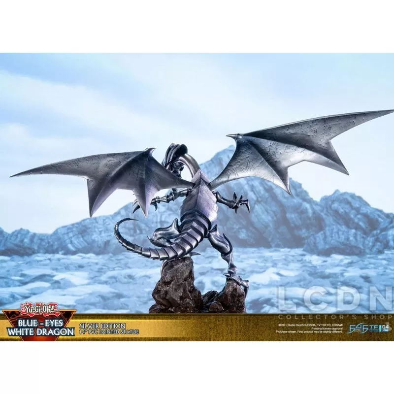 Yu-Gi-Oh! PVC Statue Blue-Eyes White Dragon Silver Edition 35 cm