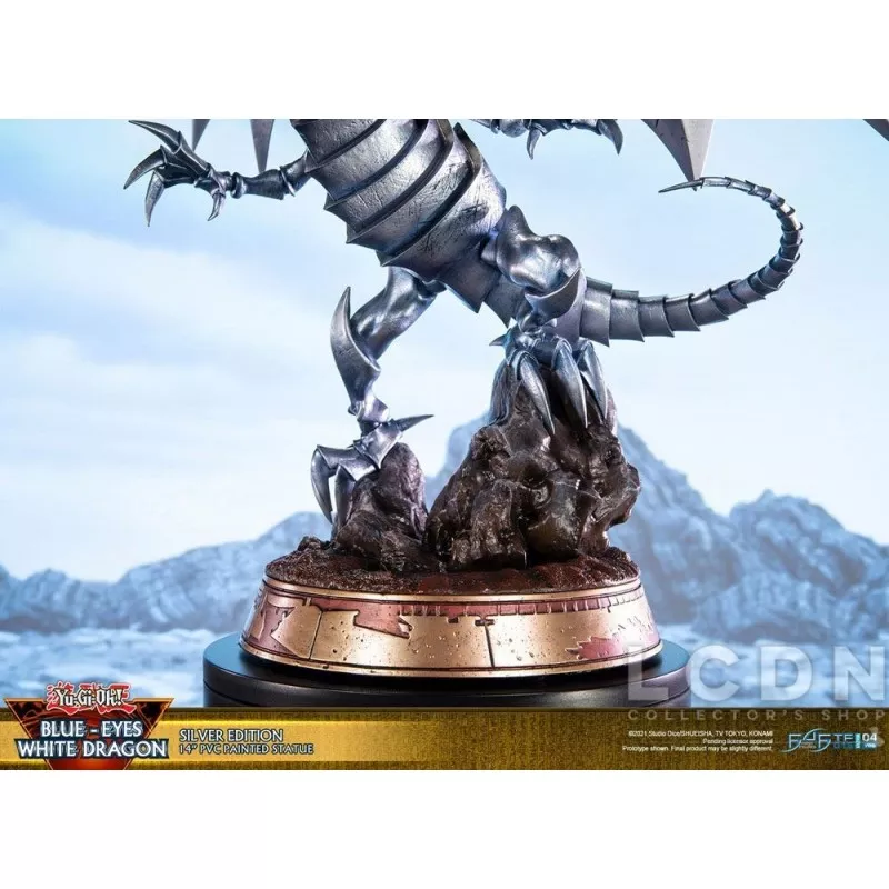 Yu-Gi-Oh! PVC Statue Blue-Eyes White Dragon Silver Edition 35 cm