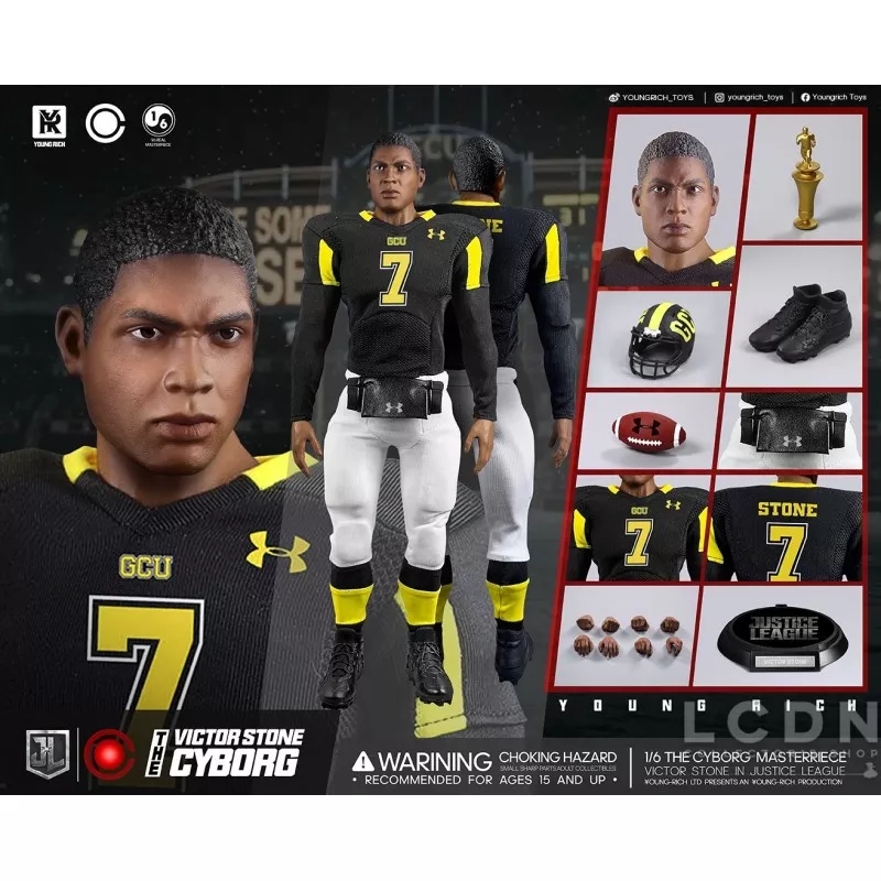The Victor Stone Cyborg Justice League Football Star Collectible Action Figurine 1/6 Youngrich Toys YR021