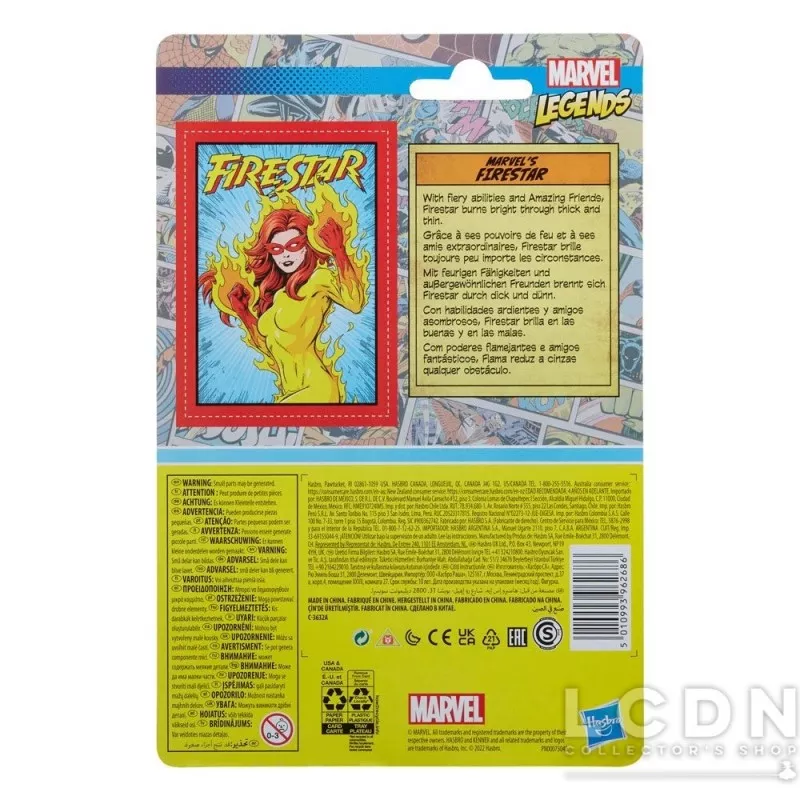 Marvel Legends Retro Collection Action Figurine 2022 Marvel&#039;s Firestar 10cm