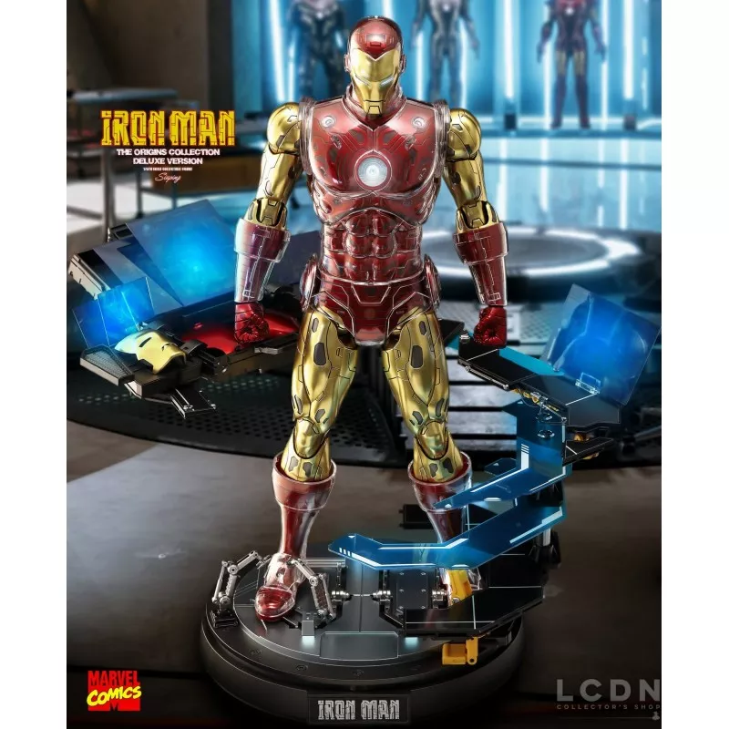 Hot Toys CMS08D38 Marvel Comics Action Figurine 1/6 Iron Man Deluxe Version  [The Origins Collection] 33cm