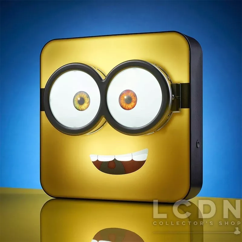 Minions Lampe 3D Lampe de bureau / Murale Visage de Bob 20cm