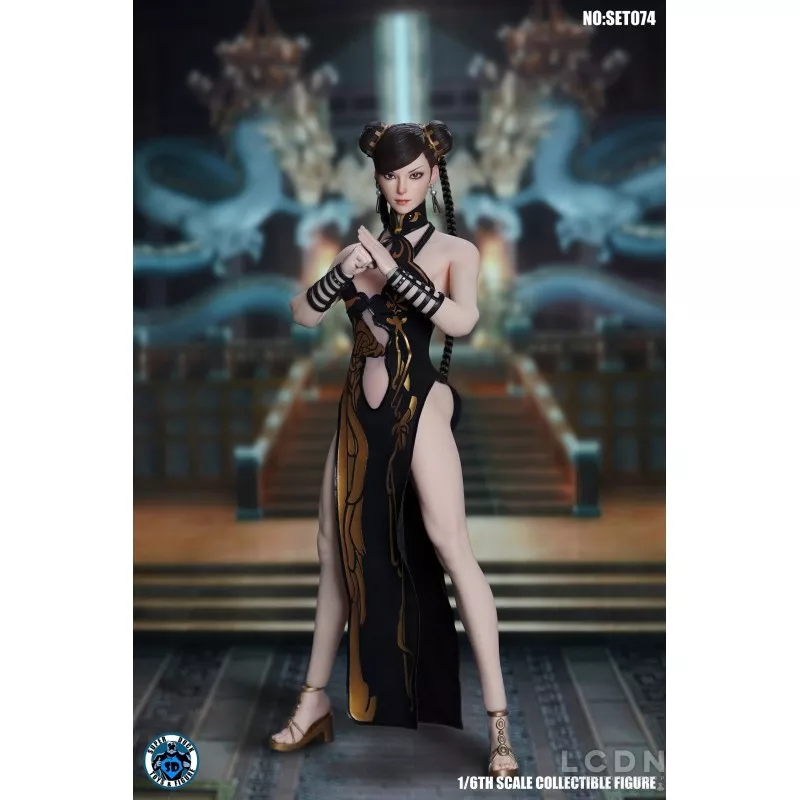 Clothing set &amp; Headsculpt 1/6 Kung Fu Goddess Cheongsam SUPER DUCK SET074