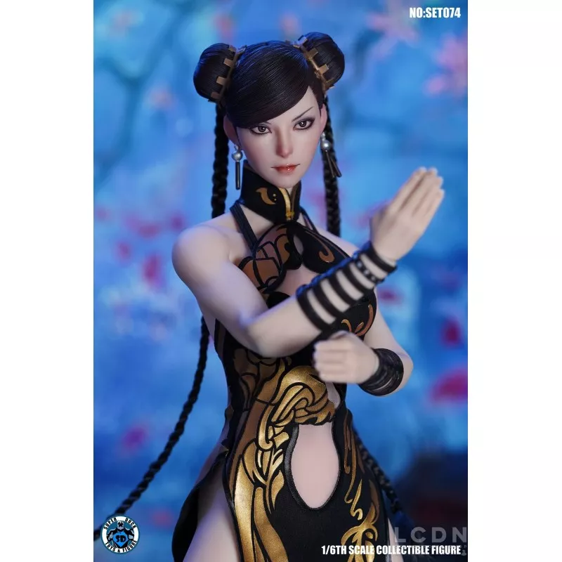 Clothing set &amp; Headsculpt 1/6 Kung Fu Goddess Cheongsam SUPER DUCK SET074