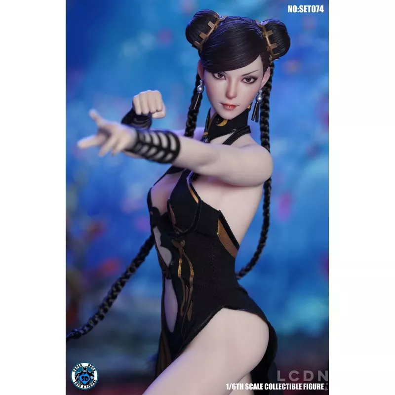 Clothing set &amp; Headsculpt 1/6 Kung Fu Goddess Cheongsam SUPER DUCK SET074