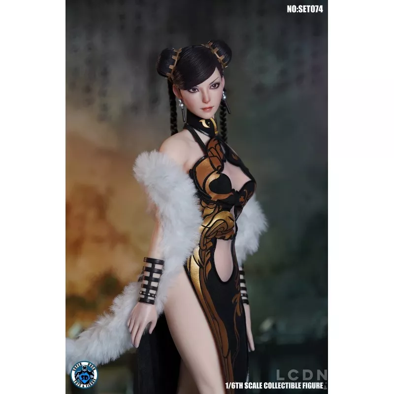 Clothing set &amp; Headsculpt 1/6 Kung Fu Goddess Cheongsam SUPER DUCK SET074