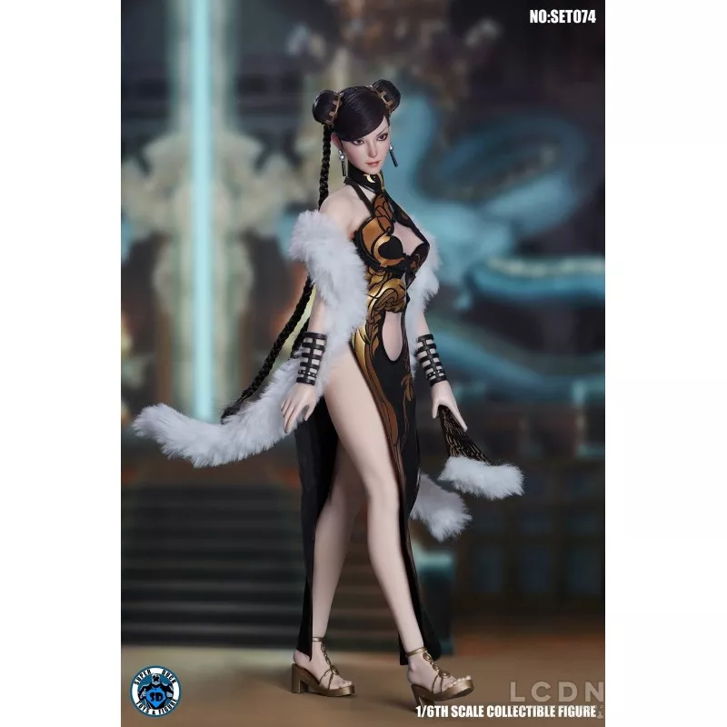 Clothing set &amp; Headsculpt 1/6 Kung Fu Goddess Cheongsam SUPER DUCK SET074