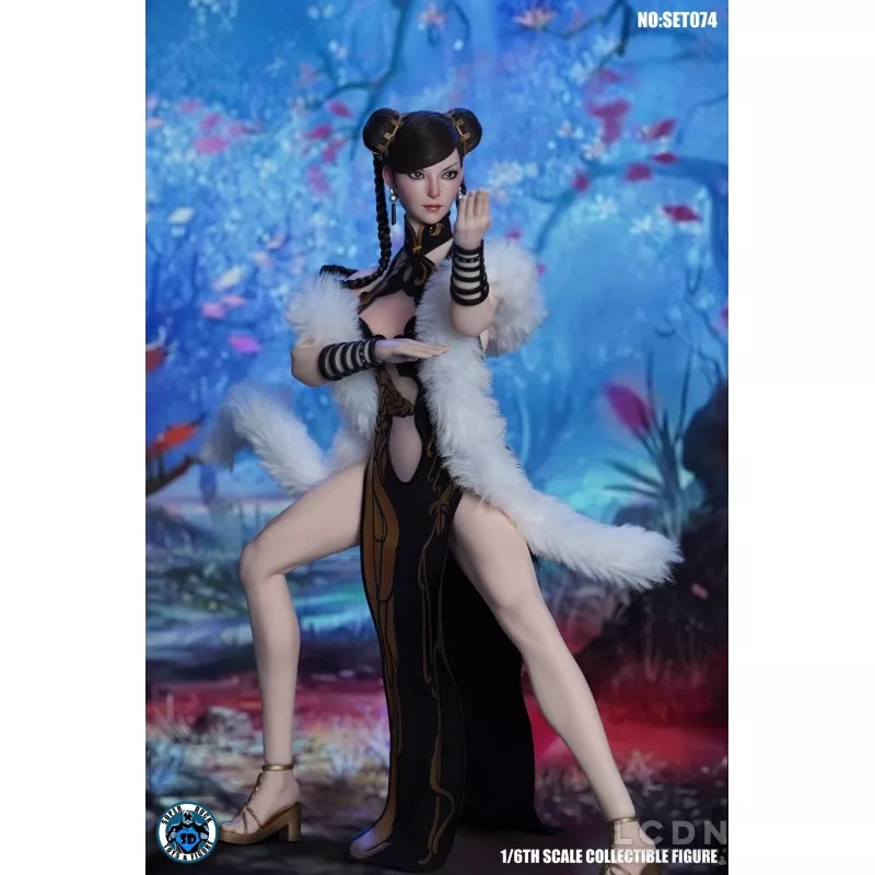Clothing set &amp; Headsculpt 1/6 Kung Fu Goddess Cheongsam SUPER DUCK SET074