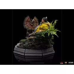Jurassic Park Statue 1/10 Art Scale Dennis Nedry rencontre le Dilophosaurus 21cm