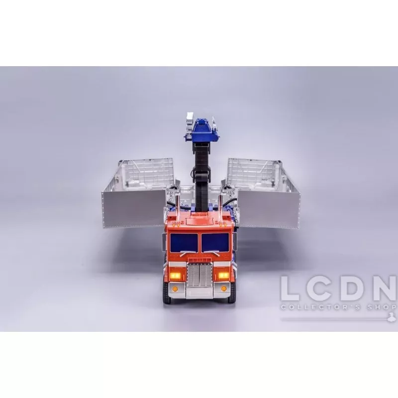 Transformers Action Figurine Robot Auto-Transformable Interactif Optimus Prime Flagship Trailer Kit 91cm